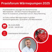 Praxisforum Wärmepumpen am 08.10.2025